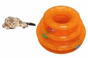  cat rotation tower cat supplies ball tower cat toy ball orange 