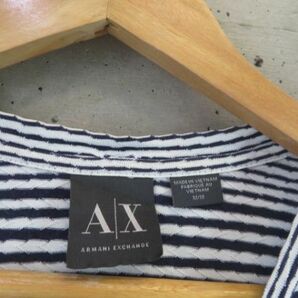 7230s2◆良品◆A/X◆ARMANI EXCHANGE アルマーニ エクスチェンジ マルチボーダー 長袖ストレッチカットソー M/ジョルジオ/シャツジャケットの画像10