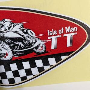 【150ｍｍｘ95ｍｍ♪マン島ツーリストトロフィーTTステッカー】イギリス ISLE OF MAN ロッカーズ カフェレーサー バイク 英国 UK GBの画像3