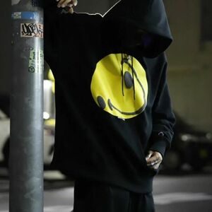 国内正規 READYMADE COLLAPSED FACE Hoodie コラプスフェイス ワイド スウェット パーカー RE-CO-BK-00-00-145 レディメイド XL ブラック