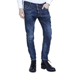 国内正規 DSQUARED2 TIDY BIKER JEAN クラッシュ 加工 バイカー デニム パンツ S74LB0014 ディースクエアード 46 インディゴ