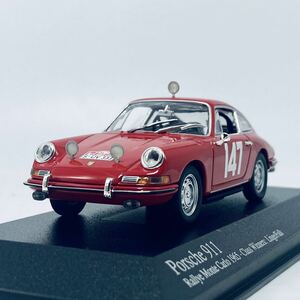 絶版品 MINICHAMPS ミニチャンプス 1/43 1965年式 901型 ポルシェ911 モンテカルロラリー ポルシェワークス #147