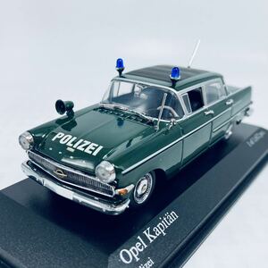 絶版品 希少モデル MINICHAMPS ミニチャンプス 1/43 1959年型 OPEL オペル KAPITAN カピテーン リムジン ドイツ警察 スライディングルーフ