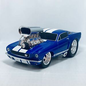 激レア MUSCLE MACHINES マッスルマシーン 1/18 1966年型 FORD MUSTANG マスタング GT350 ブルーメタリック レーシングストライプ