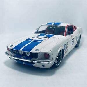 絶版品 希少モデル JADATOYS 1/18 1967年型 FORD MUSTANG マスタング SHELBY シェルビー GT-500KR パールホワイト レーシングストライプ