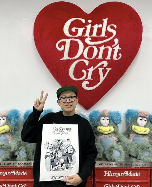 世界50枚限定 VERDY × LUGOSIS × Henry’s PIZZA × WHIMSY ポスター Girls Don't Cry human made nigo supreme a bathing ape kenzo