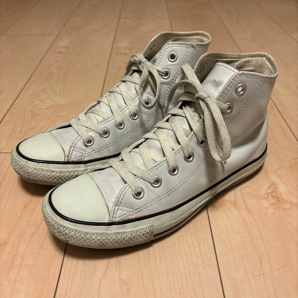 コンバース　レザー　オールスター　ハイカット　白　converse ホワイト　 スニーカー CONVERSE コンバース