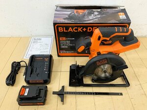 ★中古美品★ブラックアンドデッカー 18Vコードレス丸ノコ BDCCS18B 本体 充電器・バッテリー付き フルセット DIY BLACK+DECKER)倉b