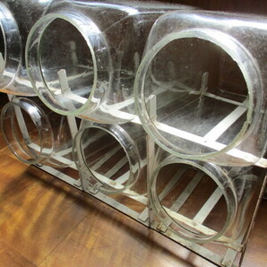 ガラス瓶６個スタンド 駄菓子屋さんディスプレイキッチン雑貨ディスプレイレトロアンィーク の画像3
