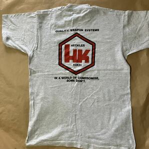 ジャンク古着Gun関係のロゴTシャツ 「H&K」20年以上個人保管シミあり# 銃鉄砲武器兵ヘッケラー＆コックの画像3