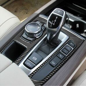 即決 BMW 右ハンドル 車 専用 カーボン X5 X6 F15 F16 AT シフト パネル カバー RHDの画像3