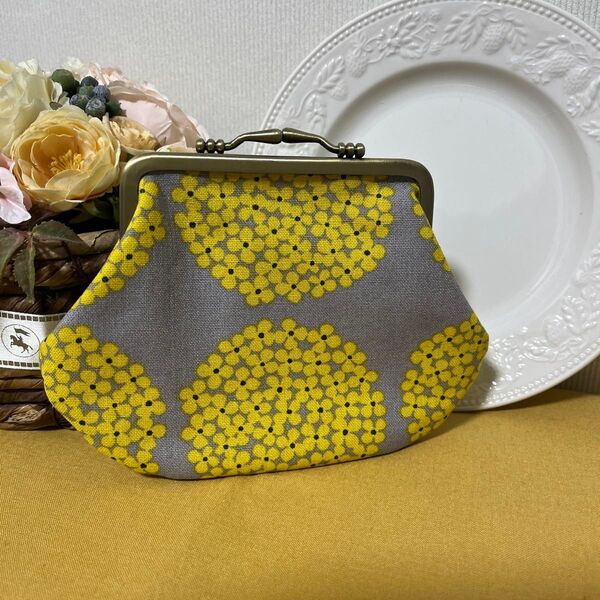北欧風 がま口ポーチ ハンドメイド