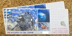 ◆◇新江ノ島水族館ご招待券２枚（送料無料）◇◆