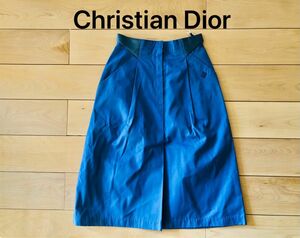 ディオール　Christian Dior sports S スカート　ゴルフ　タイトスカート　ブルー　青　 ハイウエスト　テニス　