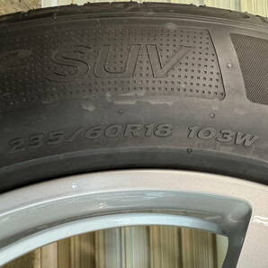 【中古】広島発 タイヤホイール4本セット 18インチ 235/60R18 103W 255/55R18 105W ポルシェ 中古ホイールの画像6