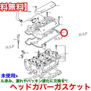 迅速【送料無料】新品 ヘッドカバー パッキン【アルト HA23V HA23S】K6A NA VVT 11189-84H30 タペットカバー ガスケット バン ワゴン 交換の画像3