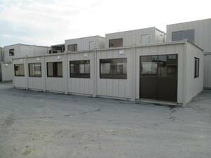 [ Gifu departure ] super house container storage room unit house 24 tsubo used temporary prefab. warehouse office work place 48... place . road place house Tokai district 