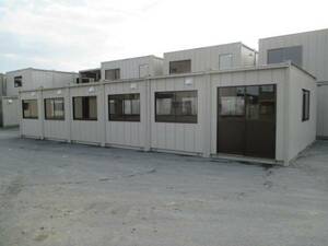 [ Aichi departure ] super house container storage room unit house 24 tsubo used temporary prefab warehouse office work 48 tatami.. temporary house direct sale place agriculture road place 