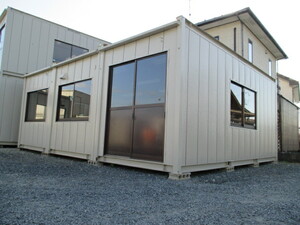 [ Shizuoka departure ] super house container storage room unit house 12 tsubo used temporary prefab office work 24 tatami.. road place agriculture direct sale place temporary house .. place 