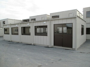 [ Kumamoto departure ] super house container storage room unit house 20 tsubo used temporary house prefab warehouse office work place..40.... road place direct sale place agriculture 