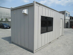 [ from Shiga ] super house container storage room unit house 4 tsubo used temporary prefab storage. warehouse agriculture office work 8 tatami ..W5,450×D2,300×H2,670