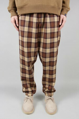 Graphpaper WOOL CHECK COOK PANTS #BEIGE CH