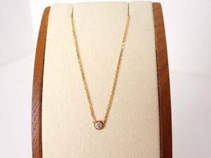  regular price 12 ten thousand jpy ^ beautiful goods Cartier( Cartier )tia man reje necklace XS dam -ruK18YG 18 gold 2.2g