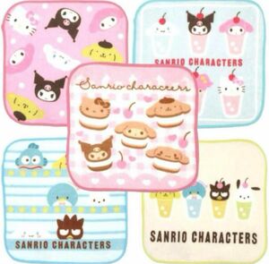 新品　サンリオ SANRIO ミニタオル　タオルハンカチ　ポケットサイズ　入学準備　5枚セット