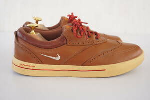 1円◆NIKE*26ｃｍ*LUNAR SWINGTIP LEA/ルナスウィングティップレザー*533092-202*スニーカー/靴/シューズ*茶*ウィングチップ*