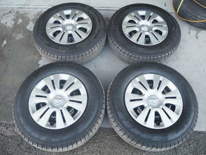 ★キャラバン ヨコハマ BluEarth-Van 195/80R15 2023年製/スチール 15×5.5J 6穴 PCD:139.7 ホイールカバー付き②★