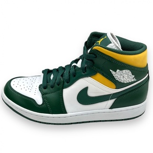 21年製 NIKE ナイキ AIR JORDAN 1 MID SEATTLE SUPER SONICS エア ジョーダン ワン ミッド 554724-371 レザー スニーカー 27cm グリーン