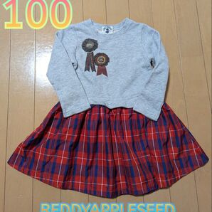 100★REDDYAPPLESEED ワンピース チェック 長袖