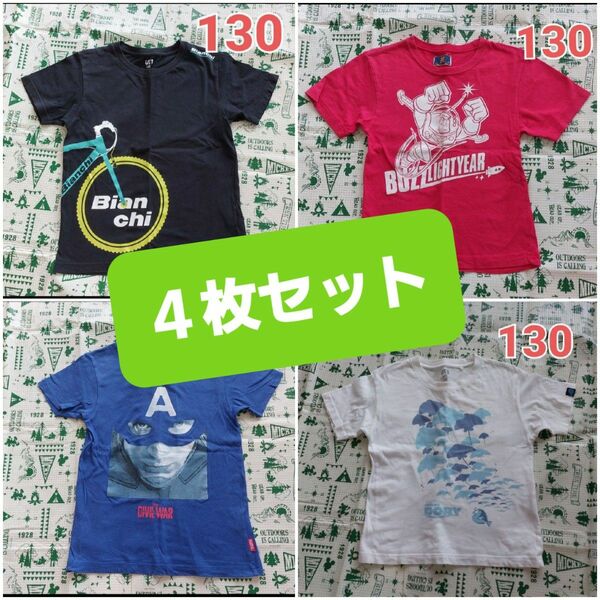 130　ユニクロ　UT　 半袖Tシャツ　４枚セット　まとめ