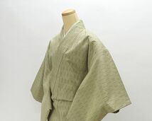 紬 正絹 縄文絣 幾何模様 身丈161cm 裄丈66.5cm 本手紡真綿紬 良品 リサイクル 中古 着物 カジュアル d0464_画像3