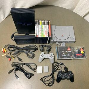 PS2本体 SCPH-15000 ＆PS本体＆ハードデスクドライブ 外付型40GB SCPH-20400＆PS2ソフト16本set 100サイズ発送