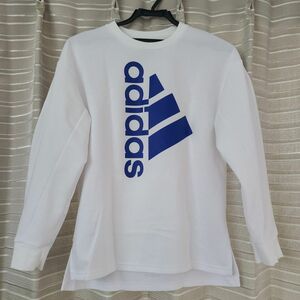 adidas　 ロンT　 Tシャツ　 リブあり　 ホワイト