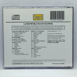 ワンダ・ランドフスカ / ランドフスカ・プレイズ・ヘンデル (CD) GEMMCD9490の画像2