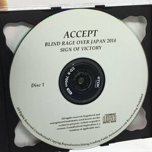 CD-R◇ACCEPT/BLIND RAGE OVER JAPAN 2014 SIGN OF VICTORY (2CD-R) SY-1245の画像3