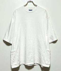 BEAMS サイドポケット ビッグ Tシャツ（M）白 ビームス オーバー サイズ ドロップショルダー ヘビーウェイト 厚手 半袖