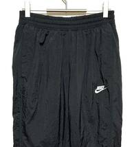 NIKE NSW CE CF Woven Track Pants（M）黒 ナイキ ウーブン トラック パンツ ナイロン ジョガー リブ 裏メッシュ_画像2