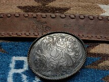 傑作 RRL LIMITED EDITION 世界36本限定 SILVER PLATED Belt シルバーバックルベルト レザー 革 彫銀 ラルフローレン vintage_画像4