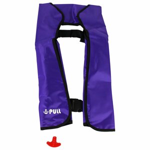  great popularity! original design! life jacket automatic expansion type shoulder .. the best type purple purple man and woman use! free size fishing boat boat 