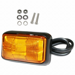 【送料220円】汎用 LED サイドマーカー ランプ アンバー 12V/24V オレンジ 車幅灯 マーカー 路肩灯 マーカー 大型 トラック トレーラー