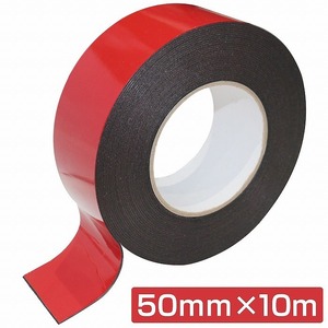 【送料380円】[幅50mm 長さ10ｍ] 強力 両面テープ 厚さ1mm 屋外 屋内 車 バイク DIY エアロ ウイング スポイラー 外装 内装 5cm ブラック