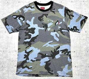 正規品 SUPREME 18SS Pocket Tee Blue Camo　　シュプリーム 迷彩 ポケット 半袖 Tシャツ ストリート スケート サーフ サブカル 玉9391