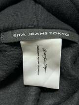 美品 RITA JEANS TOKYO ブラック フーディー スウェット　　パーカー リタジーンズトウキョウ BEGINAGAIN レディース ユニセックス 玉9403_画像3