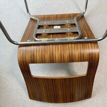 相合家具 椅子 イス プライウッド 木製 アイアン 鉄脚 ミッドセンチュリー ビンテージ 当時物 古道具_画像9