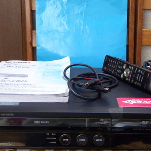貴重！最終年SHARP VHS一体型HDDレコーダー【DV-ACV52】純正リモコン付き作動整備極上品‘‘１１年HHHH@@@保証ありの画像1