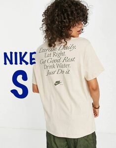 S 新品 NIKE ナイキ ウィメンズ Tシャツ 半袖 ボーイフレンド ショートスリーブ NEUSELF プリント ロゴ 黒 ベージュ