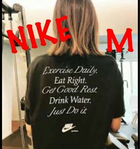 M 新品 NIKE ナイキ ウィメンズ Tシャツ 半袖 ボーイフレンド ショートスリーブ NEUSELF プリント ロゴ 黒 ブラック